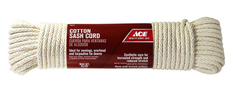 Ace 5/16 in. D X 100 ft. L White Solid Braided Cotton Cord