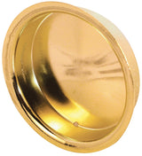 Prime-Line N 6698 Door Pull, 2 in Dia, 5/16 in D, Steel, Brass
