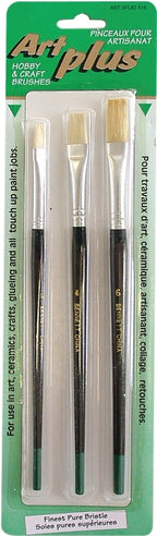 Bennett ART 3FLAT 516 Artist Brush Set, Wood Handle, Includes: 2 in, 4 in and 6 in Flat Brush