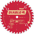 Diablo D0536X Circular Saw Blade, 5-3/8 in Dia, 10 mm Arbor, 36-Teeth, Carbide Cutting Edge