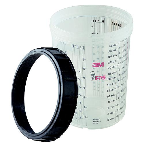 Paint Prep System Cups & Collar Std (2/Bx)