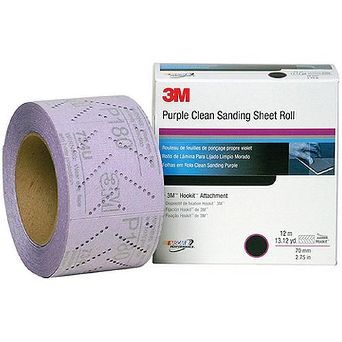 3M 30700 Hookit Purple Clean Sanding Sheet Roll, P800
