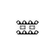 Quicksilver 27-8M0162520 Exhaust Manifold Gasket Kit, OMC