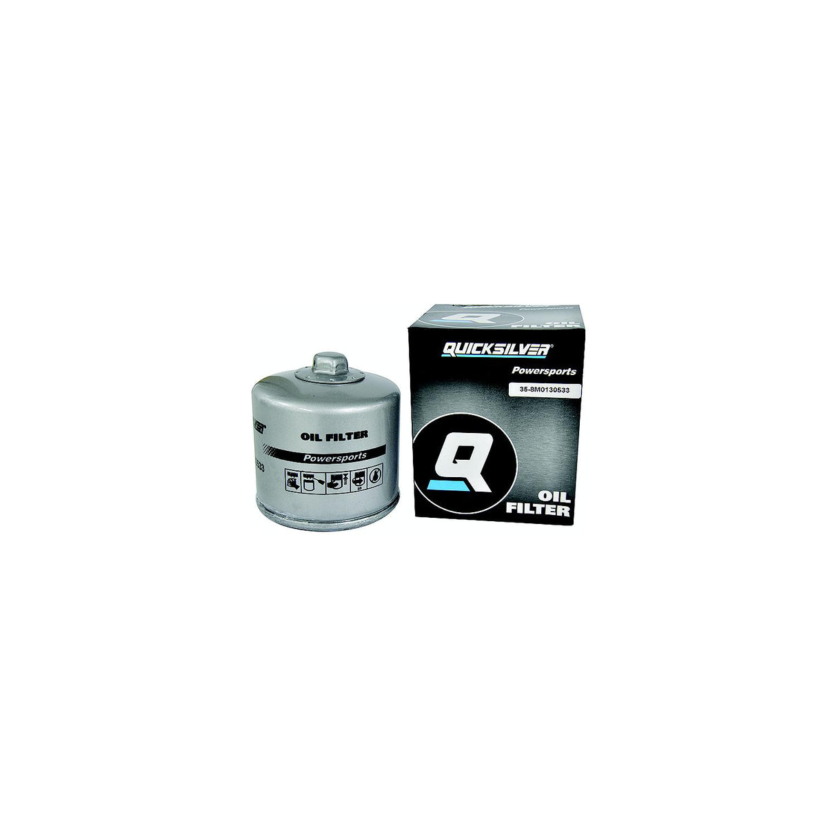 Quicksilver 35-8M0130533 Chrome Powersports Oil Filter