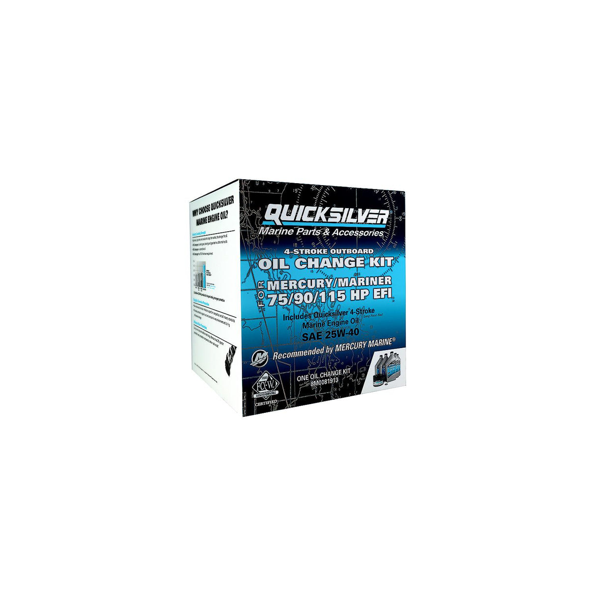 Quicksilver 8M0081913 4-Stroke Outboard Oil Change Kit, 5-Liter