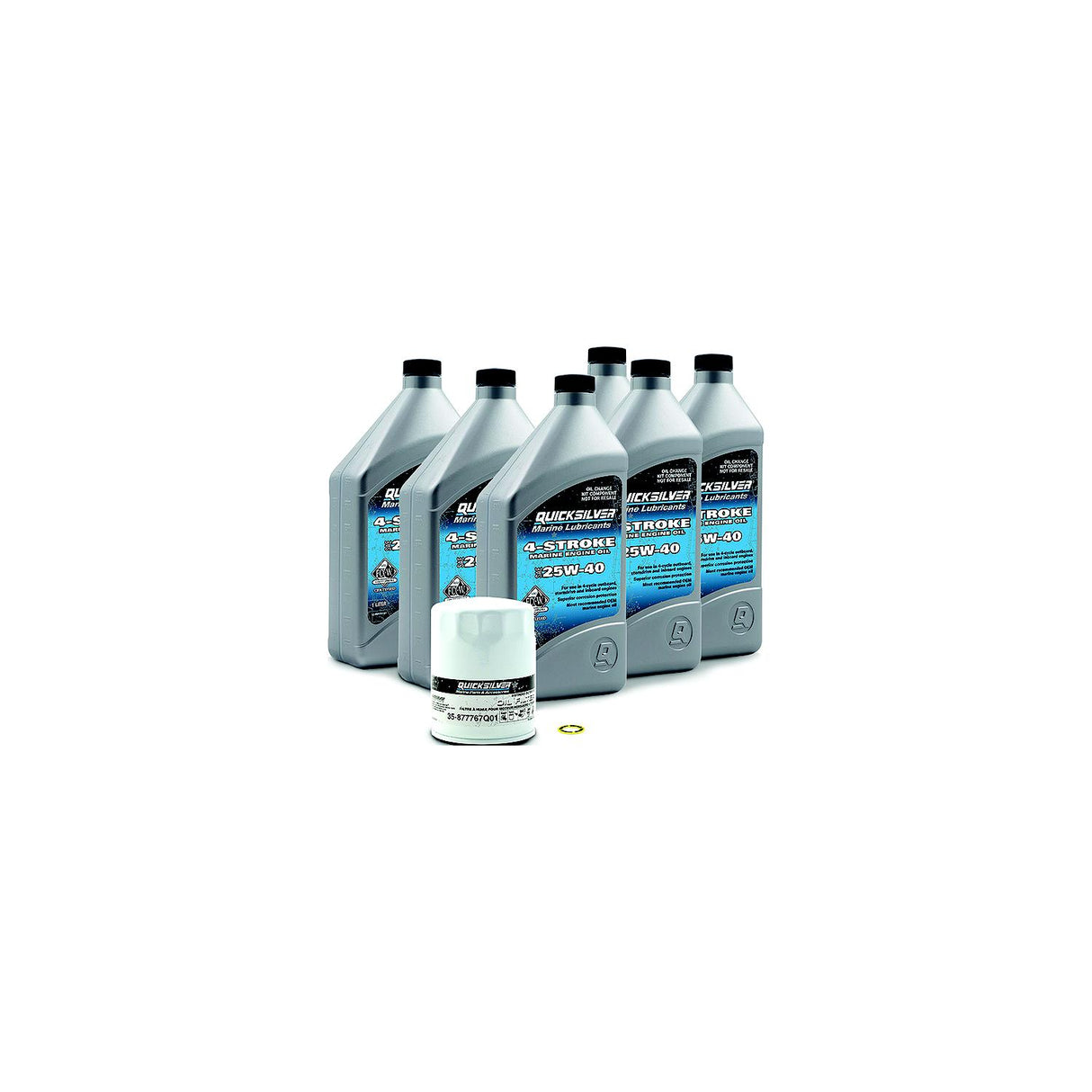 Quicksilver 8M0169542 4-Stroke Outboard Oil Change Kit, 6-Liter