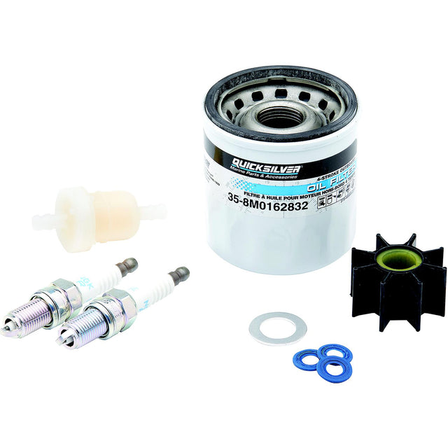 Quicksilver 8M0172122 Outboard Service Kit for Select Mercury/Mariner 15-20HP Four Stroke Carbureted Engines