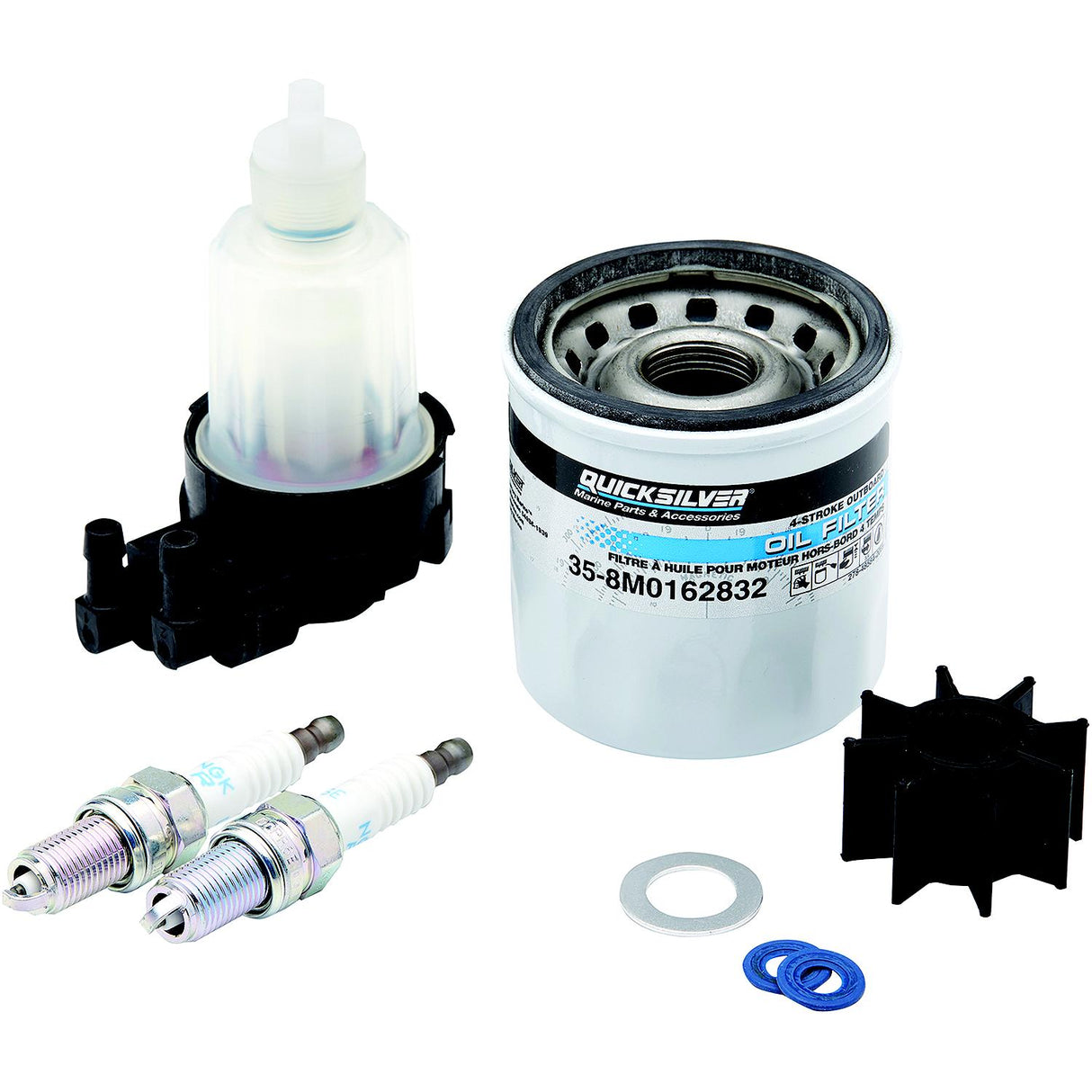 Quicksilver 8M0172123 Outboard Service Kit for Select Mercury/Mariner 15-20HP Four Stroke EFI Engines
