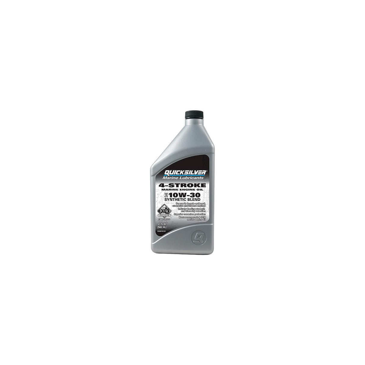 Quicksilver 92-8M0142135 4-Stroke FC-W Synthetic Blend Oil 10W-30, Qt., Pack of 6