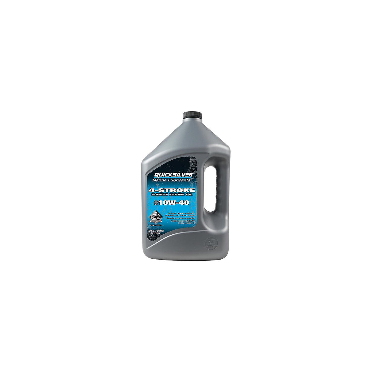 Quicksilver 92-8M0148477 4-Stroke FC-W Marine Engine Oil 10W-40, Gal., Pack of 3