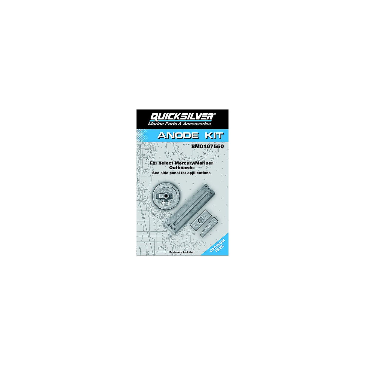 Quicksilver 97-8M0107550 Mercury Verado Anode Kit, Aluminum