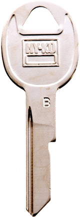 Hy-Ko 11010B49 Key Blank, Brass, B49 Key Number, Nickel, Pack of 10