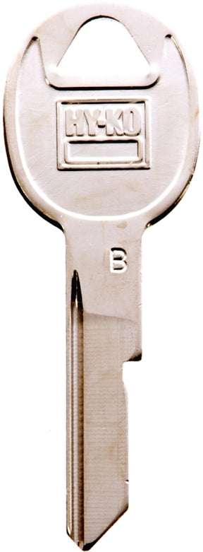 Hy-Ko 11010B49 Key Blank, Brass, B49 Key Number, Nickel, Pack of 10