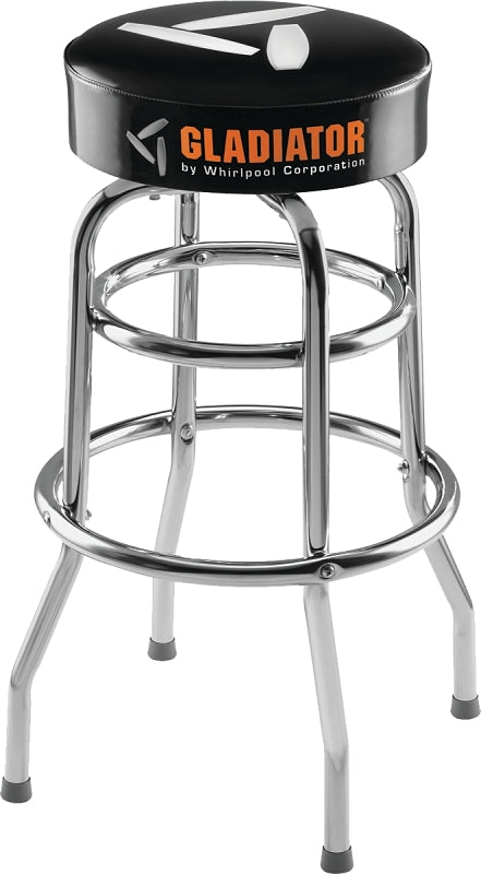 Gladiator GAAC30STJB Workbench Stool, 15 in OAW, 30 in OAH, 300 lb Capacity, Black