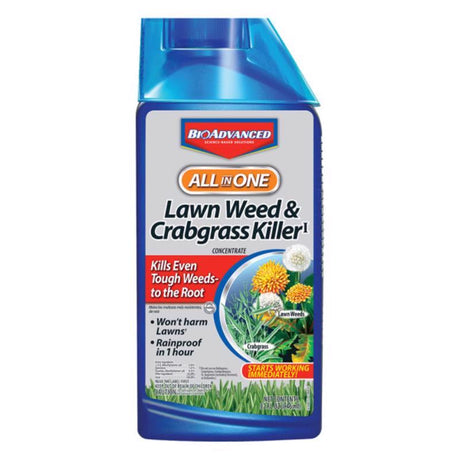 BioAdvanced All-In-One Weed and Crabgrass Killer Concentrate 32 oz, Pack of 8