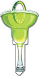 Lucky Line Key Shapes Series B109K Key Blank, Margarita, Brass, Enamel-Coated, For: Kwikset Locks, Pack of 5
