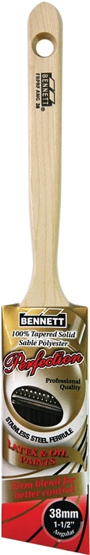 Bennett FRPRF ANG 38MM Paint Brush, Wood Handle, 1-1/2 in W