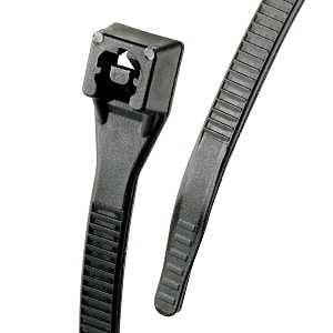 Gardner Bender Xtreme 45-308UVBFZ Cable Tie, Nylon, Black, 8 in L, 20/PK