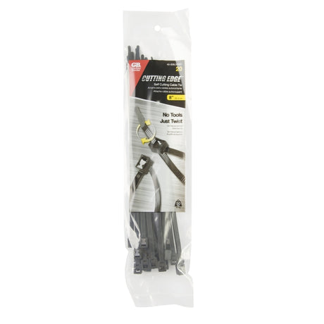 Gardner Bender 45-308UVBSC Cable Tie, 2 in Max Bundle Dia, Double-Lock Locking, 6/6 Nylon, Black, 8.6 in L