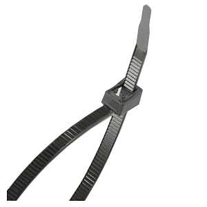 Gardner Bender 45-311UVBSC Cable Tie, 3 in Max Bundle Dia, Double-Lock Locking, 6/6 Nylon, Black, 11 in L, 20/BAG