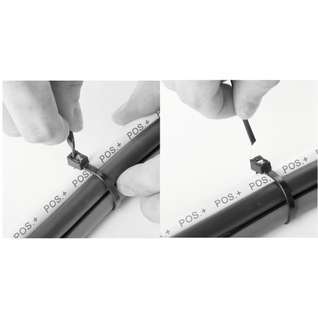 Gardner Bender 45-314UVBSC Cable Tie, 4 in Max Bundle Dia, Double-Lock Locking, Nylon, UV Black