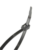 Gardner Bender 45-314UVBSC Cable Tie, 4 in Max Bundle Dia, Double-Lock Locking, 6/6 Nylon, Black, 14 in L