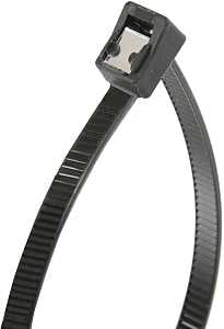 Gardner Bender 46-308UVBSC Cable Tie, 2 in Max Bundle Dia, Double-Lock Locking, 6/6 Nylon, Black, 8 in L