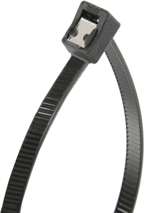 Gardner Bender 46-308UVBSC Cable Tie, 2 in Max Bundle Dia, Double-Lock Locking, 6/6 Nylon, Black, 8 in L