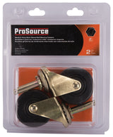 ProSource JC-D07-PS Swivel Caster, 2 in Dia Wheel, 2 in W Wheel, Rubber Wheel, Black, 90 lb, Steel Housing Material
