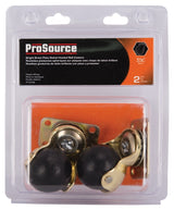 ProSource JC-E01-PS Ball Caster, 1-5/8 in Dia Wheel, 1-5/8 in W Wheel, PP Wheel, Black, 70 lb, Steel Housing Material