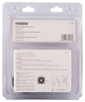 ProSource JC-F01-PS Caster, 1-5/8 in Dia Wheel, 1-5/8 in W Wheel, Nylon Wheel, Black, 40 lb, Steel Housing Material