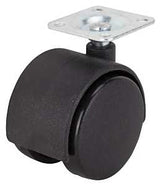 ProSource JC-F04-PS Caster, 2 in Dia Wheel, 47 mm W Wheel, Nylon Wheel, Black, 75 lb, Steel Housing Material