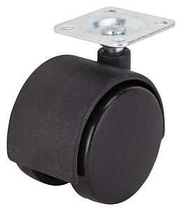 ProSource JC-F04-PS Caster, 2 in Dia Wheel, 47 mm W Wheel, Nylon Wheel, Black, 75 lb, Steel Housing Material