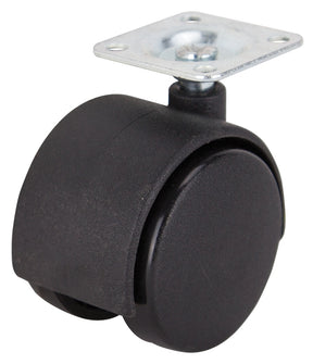 ProSource JC-F04-PS Caster, 2 in Dia Wheel, 47 mm W Wheel, Nylon Wheel, Black, 75 lb, Steel Housing Material