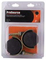 ProSource JC-F14-PS Caster, 2 in Dia Wheel, 2 in W Wheel, Nylon Wheel, Black, 75 lb, Steel Housing Material