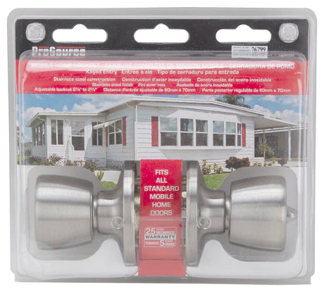 ProSource T-5764SS-ET Entry Knob, Brass, Stainless Steel, Pack of 3