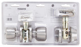 ProSource T-5764-D101SS Combination Lockset, Stainless Steel, Stainless Steel, Pack of 3