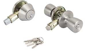 ProSource T-5764-D101SS Combination Lockset, Stainless Steel, Stainless Steel, Pack of 3