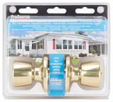ProSource T-5764PB-BK Privacy Lockset, Brass, Polished Brass