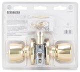 ProSource T-5764PB-BK Privacy Lockset, Brass, Polished Brass