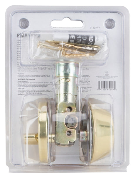 ProSource Signature Series T-D101PB Deadbolt, 3 Grade, Polished Brass, 2-3/8, 2-3/4 in Backset, KW1 Keyway, Pack of 3