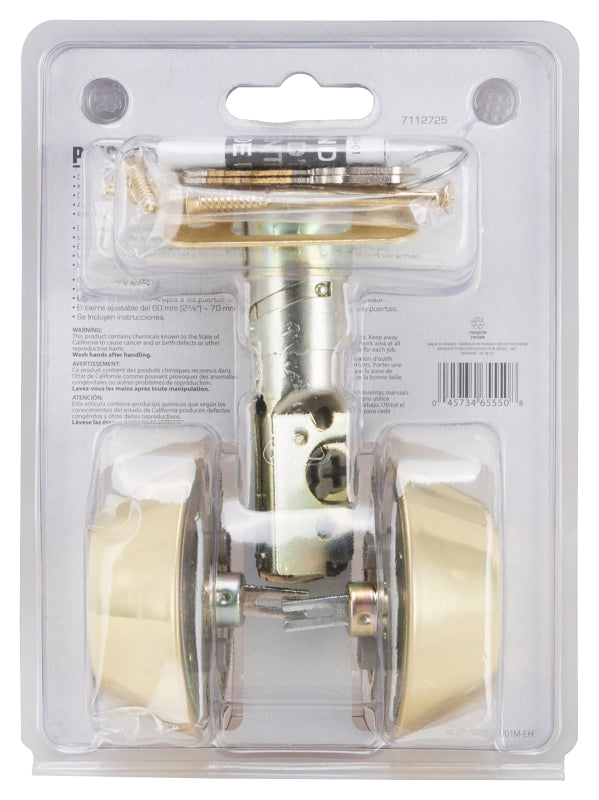 ProSource T-D102PB Deadbolt, 3 Grade, Polished Brass, 2-3/8 to 2-3/4 in Backset, KW1 Keyway, Pack of 3