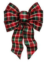 Holidaytrims 6126 Deluxe Bow, Cheer Plaid Design, Fabric, Pack of 12