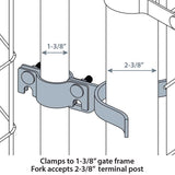 Yardlink 1.38 in. H X 1.38 in. W Galvanized Steel Fork Latches w/Bolt