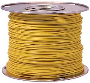 Coleman 55670823 Primary Wire, 14 AWG Wire, 1-Conductor, 60 VDC, Copper Conductor, Yellow Sheath, Pack of 2