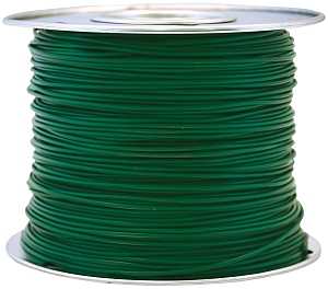 CCI 56421923 Primary Wire, 14 AWG Wire, 1-Conductor, 60 VDC, Copper Conductor, Green Sheath, 100 ft L
