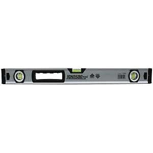 Johnson 1741-2400 Box Level, 24 in L, 3-Vial, Non-Magnetic, Aluminum, Yellow, Pack of 2