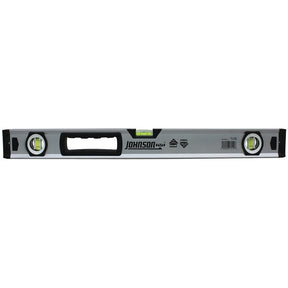 Johnson 1741-2400 Box Level, 24 in L, 3-Vial, Non-Magnetic, Aluminum, Yellow, Pack of 2