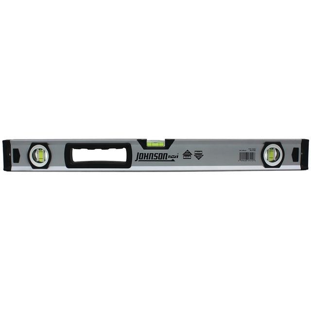 Johnson 1741-2400 Box Level, 24 in L, 3-Vial, Non-Magnetic, Aluminum, Yellow, Pack of 2