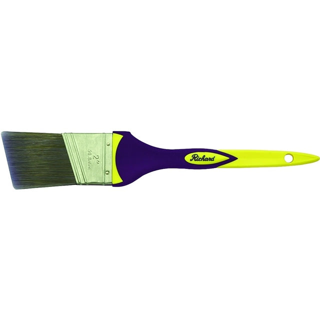 Hyde 80841 Paint Brush, 2 in W, Angular Brush, Polyester Bristle, Soft-Grip Handle
